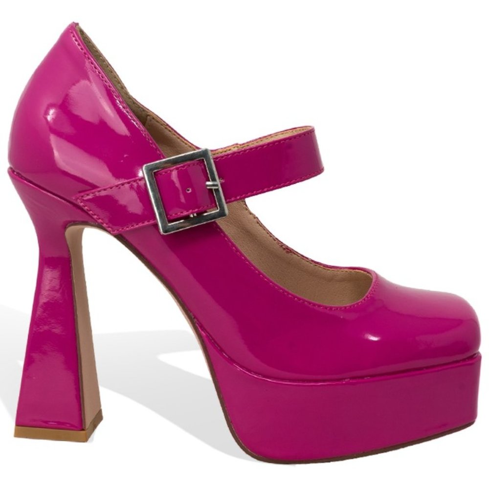 Women’s Vintage Goth Chunky Platform Block Heel Mary Janes with Ankle St… - Picture 1 of 4
